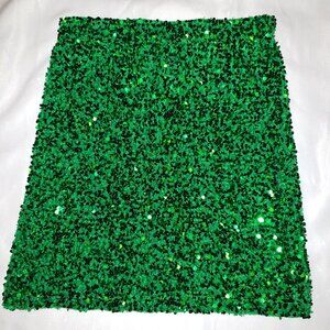 REEMONDE Sequined green Skirt size M. NWOT